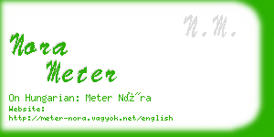 nora meter business card